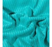 Tissu Velours côtelé uni Bleu lagon - Par 50 cm