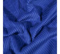 Tissu Velours côtelé uni Bleu roi - Par 50 cm