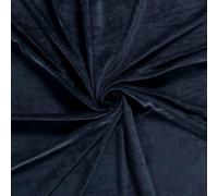 Tissu Velours d'ameublement extensible Alcéa uni Bleu marine - Par 50 cm