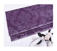 Tissu Velours Doux au Mètre 140cm de Large Gaufrage Motif Floral Matière Velours Rembourrage Draperie Tissus Pour La Couture Artisanale, Coussin, Mobilier(Color:violet clair)