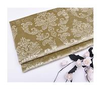 Tissu Velours Doux au Mètre 140cm de Large Gaufrage Motif Floral Matière Velours Rembourrage Draperie Tissus Pour La Couture Artisanale, Coussin, Mobilier(Color:jaune clair)