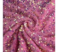 Tissu velours extensible, Tissu à Paillettes Velours Extensible Multicolore 0,5-5 mètres(Pnnrk,3Metres)