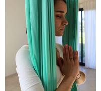 Tissu vert calanque yoga aérien 4,5m