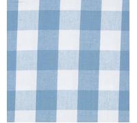 Tissu Vichy à grands carreaux en coton Bleu