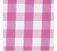 Tissu Vichy à grands carreaux en coton Rose