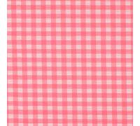 Tissu vichy Lyna Rose fluo Grands carreaux sur fond Blanc - Par 50 cm