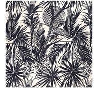 Tissu viscose crêpe plantes vendu par 50 cm(...) - Bleu Bleu G