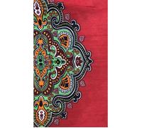 Tissu wax pagne africain 100% coton - 6 yards (5,48 m) x 1,20 m - rouge coloré