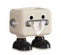 Tissue Box Holder - 24x22x15.5cm Robot-shaped Tissue Box With Phone Stand Top Storage Organizer | Ţissue Cover B́ox Paper Holder | For Home Bedroom Bathroom Kitchen Office Apartment Farmhouse Desk Tab