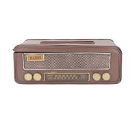 Tissue Box, Vintage Radio Shape Iron Tissue Box Storage with Side Opening and Decor Meets Practicality, Sturdy Tissue Storage Holder for Home