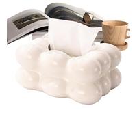 Tissue Cover Box - Cotton Candy Style Aesthetic Tissue Holder Cube, Soft Fabric Napkin Box Cover with Modern Decorative Design, Elegant Napkin Storage for Home Office Travel Table Counter Kitchen Use