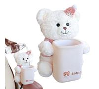 Tissue Holder For Car - Plush Doll Tissue Holder In Car | Vehicle Trash Can Cars Tissues Box | 2-in-1 Cute Plush Bear Organizer For SUV RV Sedan Automotive Interior Center Console Travel Road Trip Men