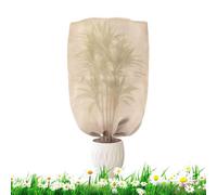 Tissus Anti-Gel pour Extérieures,Couverture en Toile De Jute avec Cordon De Serrage | Tissu Anti-Gel,pour Temps Froid Jardin Extérieur Terrasse Serre Légumes Fleurs Nuit