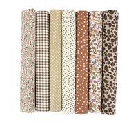 Tissus Coton Couture 7 pièces 25x25cm Tissus au Metre Couture au Metre Coton Textile Patchwork - Couper à la taille - pour Scrapbooking Art et Artisanat DIY Fait à la Main en Tissu à Coudre (Kaki)