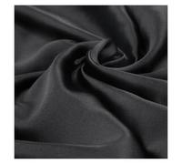 Tissus Couture Tissu 100% Soie Teinté Mûrier, 19 Mamans, Teint Uni, Super Lisse, for Mariage, Bricolage, Robe, Vêtements, Literie(Black,1.5 meter)