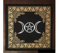 Tissus d'autel triple déesse pentagramme de sorcellerie Alter Tarot Tapoteur Wiccan Carré Tissu sacré spirituel