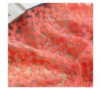 Tissus en tulle brodé, Cotton Daisy Embroidery Mesh Lace Fabric Multicolor 130cm Wide By Yard For Sewing(As the Picture)