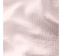 Tissus et Nappes Westeel - Double Gaze de Coton Unie - au Mètre - 24 Coloris Mousseline de Coton Tissu Hydrophile Pour Vêtements et Linge de Maison Légers et Doux (Rose Layette)