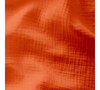 Tissus et Nappes Westeel - Double Gaze de Coton Unie - au Mètre - 24 Coloris Mousseline de Coton Tissu Hydrophile Pour Vêtements et Linge de Maison Légers et Doux (Orange)