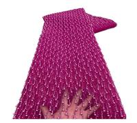 Tissus For Robe De Mariée, 5 Mètres, Perles, Version Complète La Taille Du Tube, Tissu En Dentelle Perlée(3)