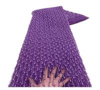 Tissus For Robe De Mariée, 5 Mètres, Perles, Version Complète La Taille Du Tube, Tissu En Dentelle Perlée(8)