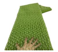 Tissus For Robe De Mariée, 5 Mètres, Perles, Version Complète La Taille Du Tube, Tissu En Dentelle Perlée(1)