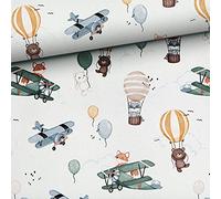 Tissus pour couture, pour enfants, 100% coton, non vendus au mètre: tissu en coton de 0,5m avec ours, renard et lapin, pour les garçons, tissu pour enfants
