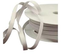 Tissus price - Rouleau 50m d'élastique tresse plate 9 mm blanc