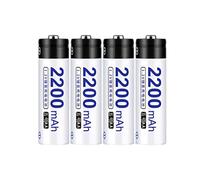 TIST Batterie Rechargeable n° 5 Batterie n° 5 2200 MAH Haute capacité Lot de 4 NiMH n° 5 Peut être chargé Peut remplacer la Batterie sèche 1,5 V