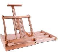 TIST Chevalet Table Pliante Chevalet Multifonctionnel Esquisse Et Boîte De Peinture avec Tiroirs Réglables Chevalet en Bois De L'Artiste Portable