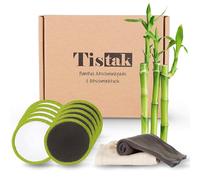 TISTAK Lot de 10 tampons démaquillants lavables avec lingettes démaquillantes et sac à linge - Cotons moelleux et réutilisables en fibre de bambou fine pour les femmes soucieuses de l'environnement.