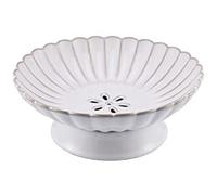 TISTIK Bowl Assiette de Bol de passoire à Fruits en céramique avec Trou Assiette de Service de Fruits Assiette à Tarte Dessert Raisin Cadeau de Cuisine Panier à Fruits