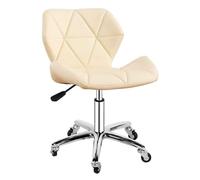 TISTIK Chaise de Bar pivotante avec Dossier, Tabouret de Bar Ergonomique Moderne Rotatif à 360 ° en PU avec roulettes, Hauteur réglable de 68 à 80 cm, pour Maison, pub, îlot de Cuisine