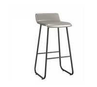 TISTIK Ensemble de 2 tabourets de Bar Hauts, chaises de comptoir de Cuisine Modernes, sans accoudoirs, tabourets de Hauteur de Bar siège rembourré en PU avec Support en métal