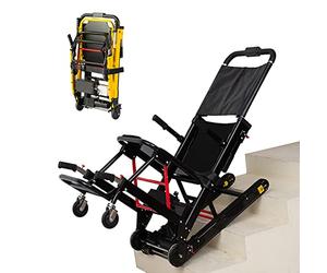 TISTIK Fauteuil Roulant électrique pour Personnes âgées grimpant Les escaliers, Fauteuil Monte-escalier léger et Portable, Aide au Transport des Patients handicapés avec Moteurs puissants,Black