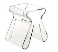 TISTIK Petite table d'appoint en acrylique avec rangement pour salon, chambre à coucher, canapé, balcon