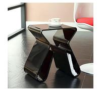 TISTIK Table d'appoint moderne en acrylique avec rangement, pour salon, petite table d'appoint, tabouret transparent pour chambre à coucher, canapé, balcon