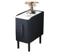 TISTIK Table de chevet étroite avec 2 tiroirs - Décoration d'intérieur - Table de chevet moderne et minimaliste - Table de chevet tendance pour canapé - Table d'appoint pour petits espaces et chambre