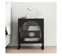 TISTIK Table de chevet moderne avec 2 tiroirs de rangement pour salon, table de chevet en verre trempé, élégante et simple, petite table d'appoint meubles de chambre à coucher