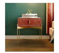 TISTIK Table de chevet nordique avec tiroir moderne minimaliste MDF + flanelle Petite table de chevet organisateur de rangement pour économiser de l'espace