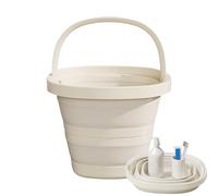 Tisujune Seau Pliable en Plastique Grande Capacité | Récipient d'eau pour Jardinage et Arrosage | Seau Antifuite 10L Pliable à Poignée pour Voyage Pêche Jardin Lavage Auto Baignade Lessive