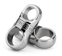 TISUR Titanium Key Ring,Small Key Chain Rings Heavy Duty Swivel Keyrings Carabiner Keychain for Men and Women Key Chain Assecories (2pcs Silver)