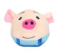 TITA-DONG Balle de Saut Rebondissante pour Animal de Compagnie, Interaction électrique USB Lavable Sing Cute Dog Toys, Jouet pour Chien en Peluche Lavable de Dessin Animé pour Chiot, Jouet de(Rose)