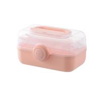 TITA-DONG Boîte de rangement en plastique transparent à 3 niveaux pour armoires à pharmacie avec compartiments et serrure, organisateur transparent pour trousses de premiers secours, boîte à pilules