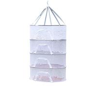 TITA-DONG Filet de Séchage Pliable Multicouche, Filet de Séchage en Maille Suspendu avec Fermeture éclair, Filet de Séchage Alimentaire Peu Encombrant pour Fruits et Légumes, étendoir à(4 Couches)