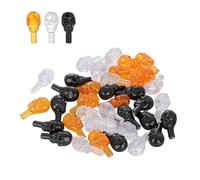TITA-DONG Lampe de Rechange Créative en Céramique pour Arbre de Noël, Tête de Mort en Plastique avec Lumières Décoratives pour Arbre de Noël, Couleurs Assorties en Céramique pour(100 pièces A1)