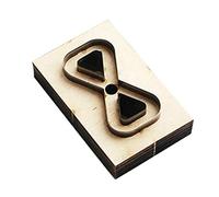 TITA-DONG Moule à Découper en Bois pour Cuir, Forme d'arc, Moule à Découper en Bois pour Cuir, Bricolage en Cuir, Moule à Découper pour Sangle, Accessoire en Tissu(50x25mm)