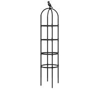 TITA-DONG Treillis D'obélisque de Jardin, Treillis de Jardin D'obélisque de Tour, Support de Plante Grimpante en Treillis Antirouille, Tour de Plante Légère pour Support de Vigne de Clématite(Noir)