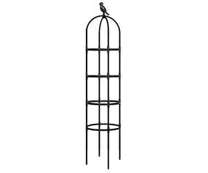 TITA-DONG Treillis D'obélisque de Jardin, Treillis de Jardin D'obélisque de Tour, Support de Plante Grimpante en Treillis Antirouille, Tour de Plante Légère pour Support de Vigne de Clématite(Noir)