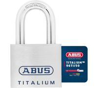 Titalium 96ti/50 Padlock-Lightweight Lock Body Made Of Solid Aluminium-Cellar Lock With Reversible Key-8 Security-Silver